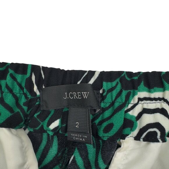 J. Crew Floral Pull-On Slim Fit Tuxedo Ankle Pants Women's Size 2 - Picture 7 of 9